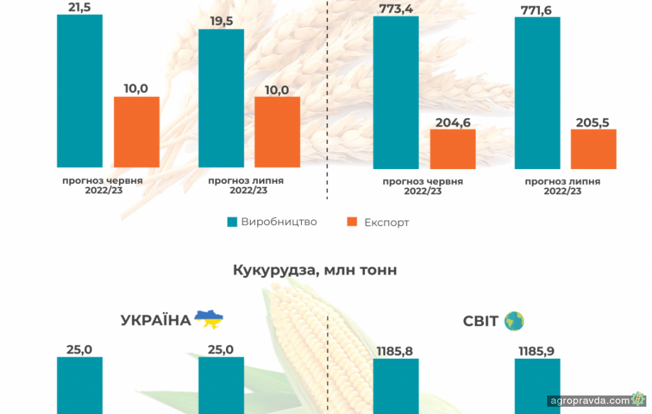 Прогноз виробництва пшениці в Україні знижено