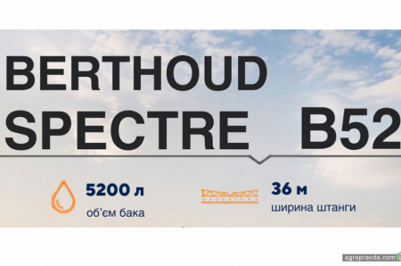 Які перевали пропонує новий самохідний оприксувач BERTHOUD Spectre B52
