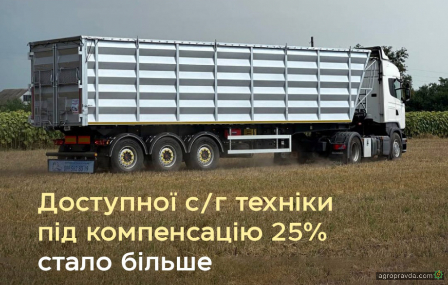 В Україні розширена програма компенсації 25% на купівлю агротехніки В Україні розширена програма компенсації 25% на купівлю агротехніки
