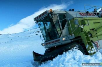 Тракторы на уборке снега. Фото